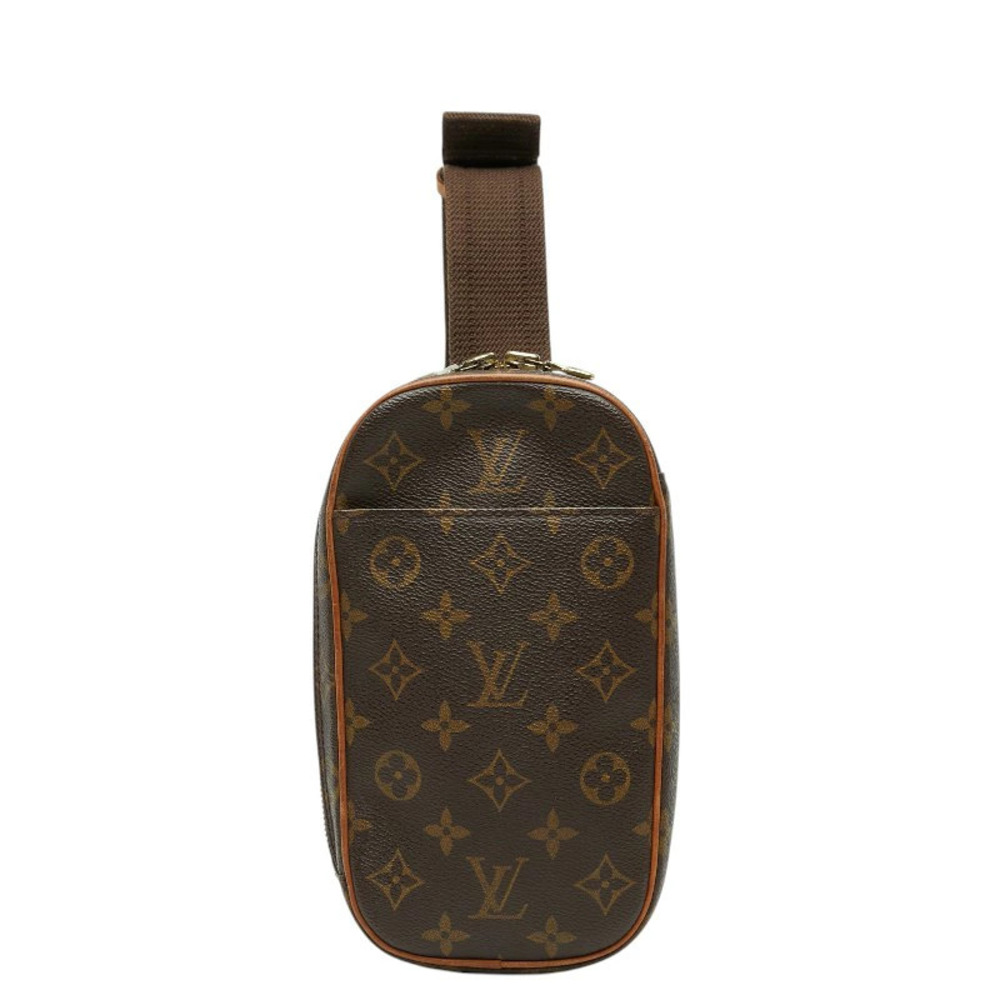 Louis Vuitton Monogram Pochette Gange Body Bag Shoulder Brown Leather